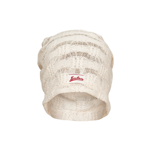 Liilou Dirty Fit 条纹镂空 薄款棉麻透气针织堆堆帽