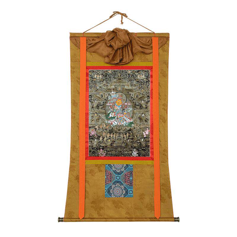 藏村客厅藏式手工布艺画唐卡壁画