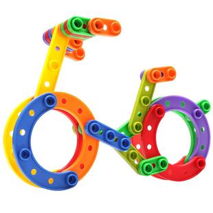 幼儿园桌面拼插条形积木拼装益智玩具女孩宝宝男孩儿童拼图礼物