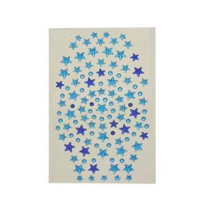 儿童脸部贴饰五角星妆容贴亮钻音乐节应援脸贴水钻小星星钻带背胶