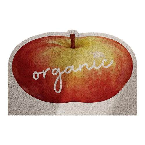 韩系ins风苹果入户地垫丝圈防滑耐脏脚垫进门玄关门口地毯可裁剪