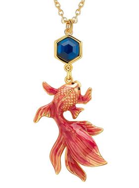 juicygrape珐琅锦鲤项链