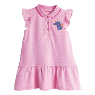 断码清仓 女童短袖连衣裙2岁宝宝3纯棉T恤裙子4儿童公主裙婴幼儿6