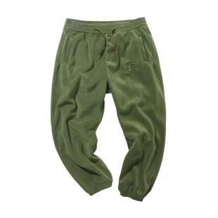 核爆炸冬季重磅保暖加肥加大哈伦束脚加绒加厚摇粒绒运动休闲裤男