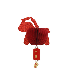 马年客厅年味装饰春节新年过年氛围布置春字马喜庆挂饰入户门挂件