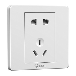 公牛开关插座面板86型家用16a五孔暗装墙壁旗舰官网G07方白色正品