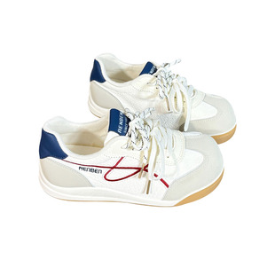 人本黄色德训鞋女轻便百搭2026新款网红爆款休闲运动软底小众板鞋