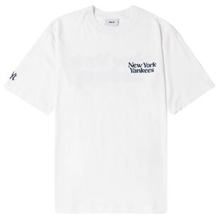 【自营】MLB短袖男女款学院风新款运动美式宽松白色T恤3ATSV0443