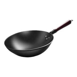 陆川铁锅窒化轻炒锅铸铁锅家用炒菜锅无涂层燃气灶广西老式生铁锅