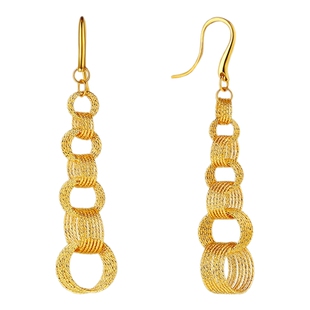 潮宏基浮光掠影黄金耳钉足金耳饰花丝结婚三金婚嫁高奢女礼物 卟