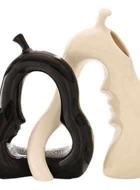 轻奢创意陶瓷艺术装饰品摆件高档客厅电视柜酒柜玄关家居摆设花瓶