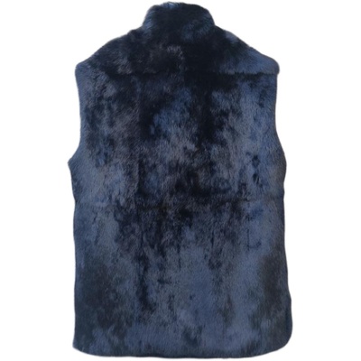 马甲兔毛皮草修身时尚拉链