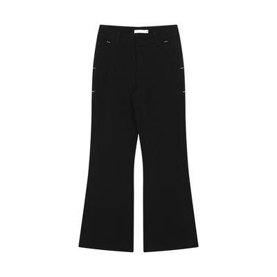 FUNKYFUN 侧开衩立体建筑感微喇叭低腰八分西裤先锋松弛长裤