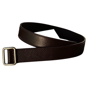 ANDS MB THE ROW 皮带女款荔枝纹牛皮真皮方扣腰带百搭外贸纯原单