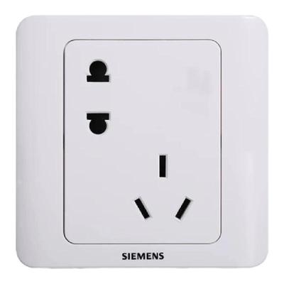 西门子雅白斜五孔开关插座官方