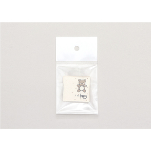 韩国原装进口happybears布标 装饰标签 手工纯棉领标豪华织唛小熊