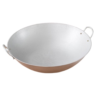 双耳铝锅炒菜锅老式纯铝商用饭店大炒锅家用厨房双耳不粘锅厨师锅