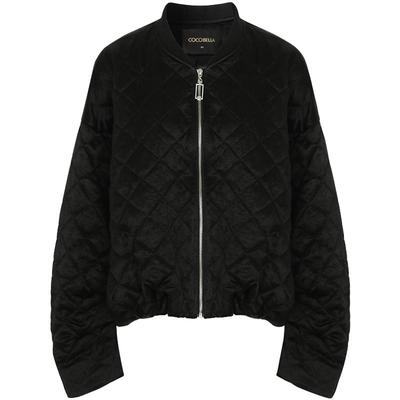 100%醋酸绗缝短款棉服