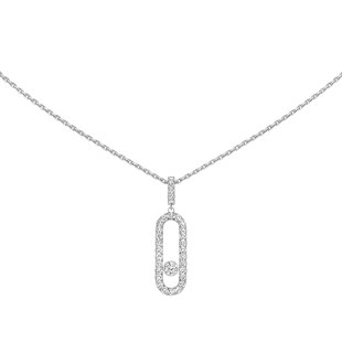 【新年礼物】MESSIKA/梅西卡Move Uno 18K白金玫瑰金密镶钻石项链