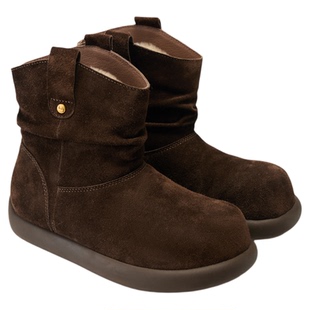 fed厚底雪地靴冬季新款女靴保暖短靴防寒大头棉靴女款S1031-ZC706