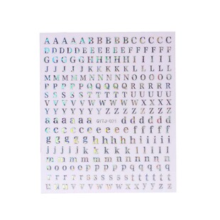 烫金烫银字母阿拉伯数字贴纸精致女孩美甲自粘素材贴画简约纯色防水持久手机壳手账水杯平板DIY装饰贴画