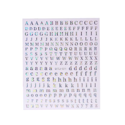 烫金烫银字母数字自粘防水贴纸