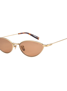 Kimmmm超轻钛金属高级感猫眼墨镜女方圆脸配饰细框太阳镜女款 NEO