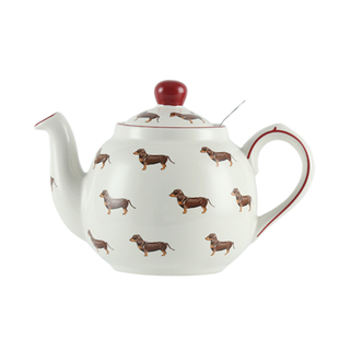 LondonPottery田园动物系列1200ml陶瓷茶壶滤网可爱高颜值泡茶壶