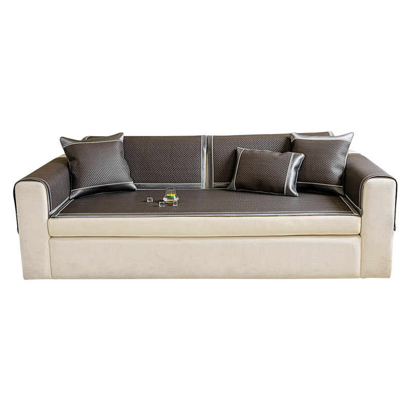 高级感PE藤席沙发垫固定防滑凉席