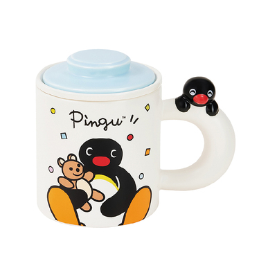 言仓Pingu泡茶分离杯陶瓷可爱创意茶具居家女生乔迁生日礼物