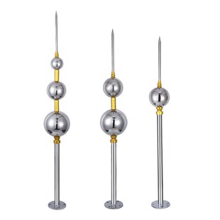 避雷针金色不锈钢球形优化避雷针别墅家用工程屋顶室外工业防雷器