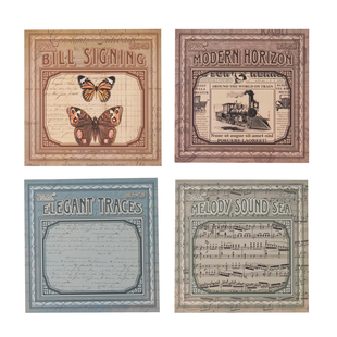 欧风册韵便签纸欧式复古文艺素材纸ins风打底背景纸装饰diy手账纸