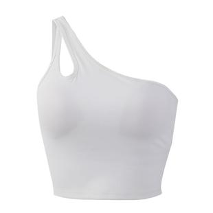DCW白色运动背心女带胸垫防震普拉提训练瑜伽内衣单肩健身文胸bra