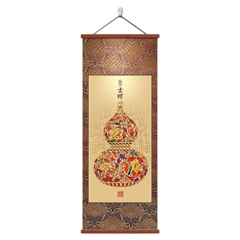 新中式客厅进门玄关装饰画葫芦画