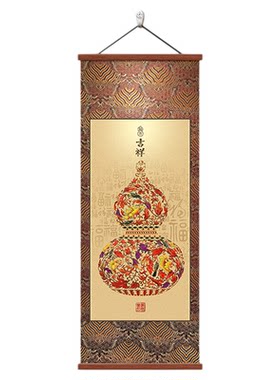 新中式客厅进门玄关装饰画葫芦画