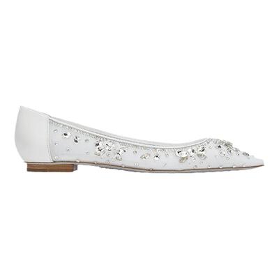 【礼物】RENE CAOVILLA CINDERELLA系列芭蕾舞女士平底鞋