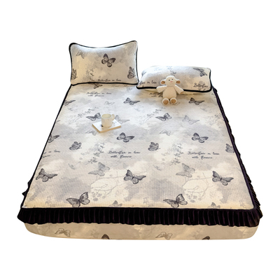 A类牛奶绒夹棉花边床笠冬季加厚保暖珊瑚绒床罩席梦思床垫保护罩