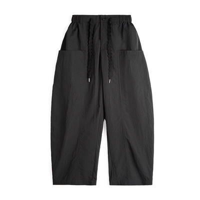 马登女装工装山本阔腿弯刀裤