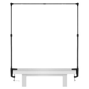 夜市摆摊支架露营车挂广告布展示架伸缩横幅招牌杆子夹桌面挂灯杆