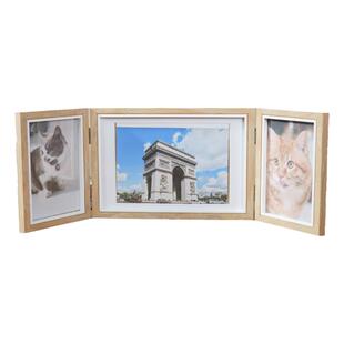 创意折叠相框木质三联组合框6寸7寸连体画框摆台影楼婚纱照装裱框