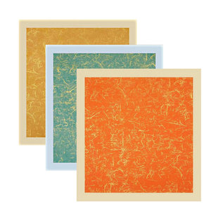 安徽蜡染宣纸斗方禅丝笺毛笔书法小品创作仿古做旧半生半熟复古仿旧金丝粉蜡笺成人小楷行书楷书参展投稿专用