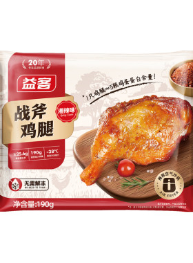 【26.11月到期 亏本价】益客战斧鸡腿190g5袋湘辣奥尔良大鸡腿