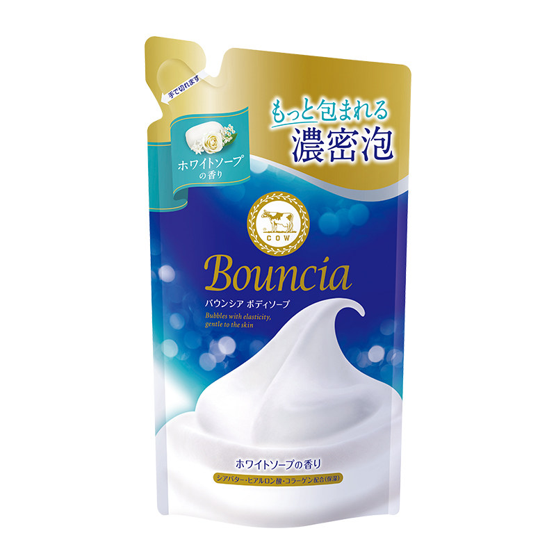 【3袋装】COW牛乳石硷碱bouncia美肤沐浴乳露替换进口不假滑家庭