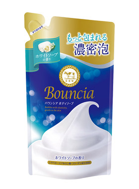 【3袋装】COW牛乳石硷碱bouncia美肤沐浴乳露替换进口不假滑家庭