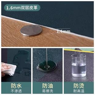 仿木纹桌垫新中式原木风红木桌子桌布饭桌垫皮革茶桌垫布防水防油