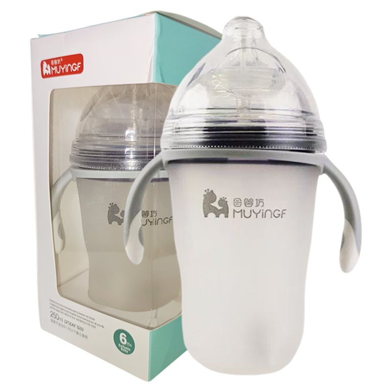 母婴坊大宽口径硅胶奶瓶250ML