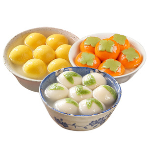 龙井茶汤圆思元宵念黑芝麻大黄米花生抹茶荞麦无蔗糖多种口味馅料