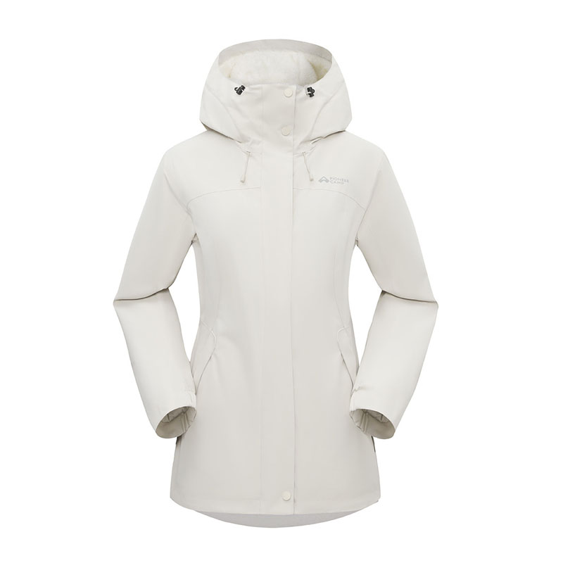 拓路者女士棉衣中长款棉服冬季新品瘦腰显瘦夹棉保暖棉服防风外套