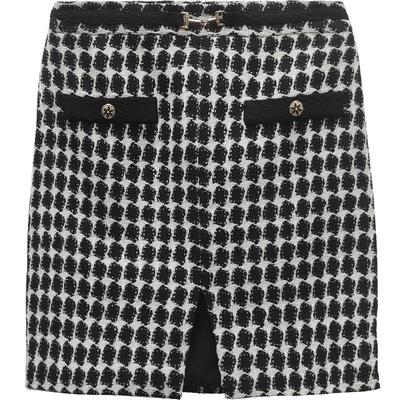 jessica复古风黑白格纹半身裙