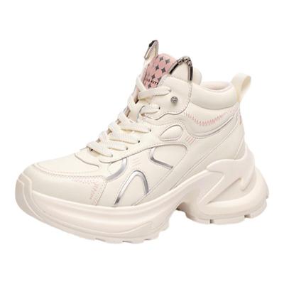 KISSKITTY2025年冬季新款厚底增高老爹鞋高帮鞋运动休闲鞋女鞋